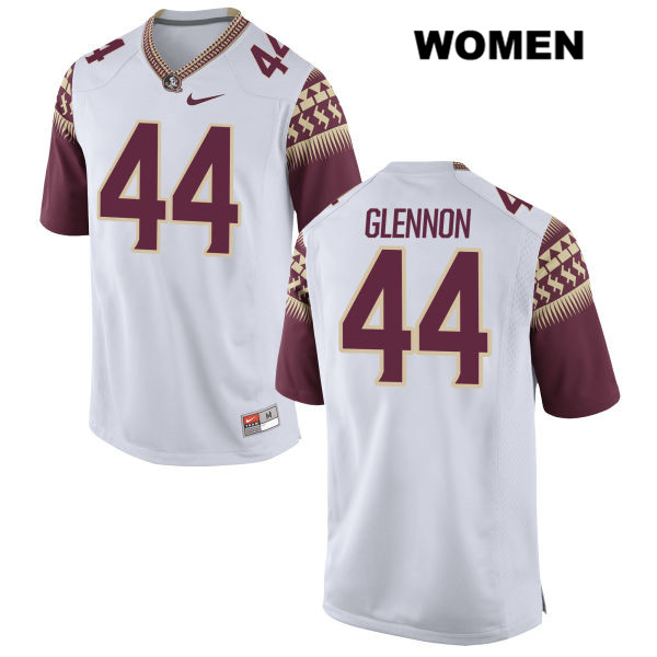 Women's NCAA Nike Florida State Seminoles #44 Grant Glennon College White Stitched Authentic Football Jersey CNV8369UK